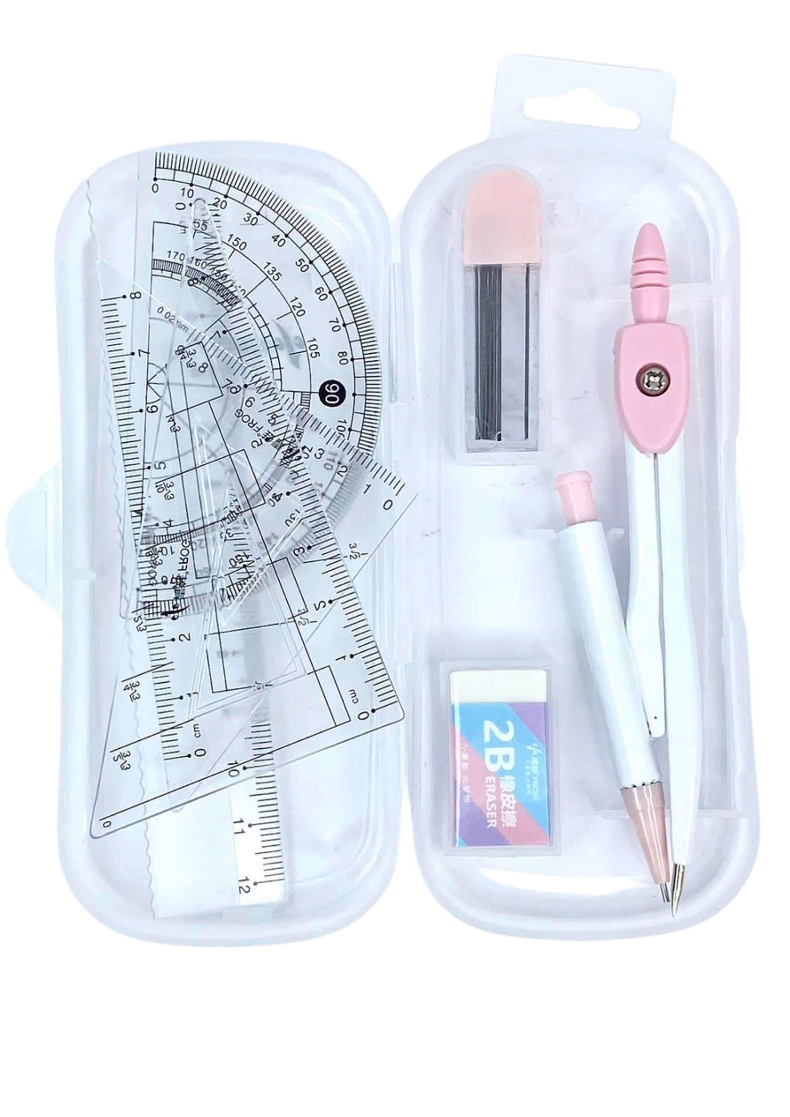 Compa Forg học sinh cute vẽ kỹ thuật, bộ compa TẶNG KÈM ngòi chì - Hình ảnh 5